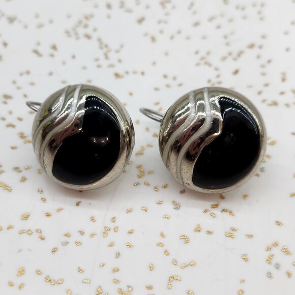 BFD-80's Metal and Enamel Bauble Earring Set - Picture 4 of 9